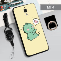 เคสสำหรับ Xiaomi อ่อน Mi 4เคสโทรศัพท์คลุมทั้งหมดกล่องทาสีป้องกันการตกป้องกันรอยขีดข่วนฝามีที่ถือวงแหวนโทรศัพท์และเชือก