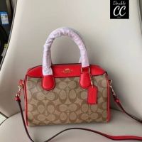 (from Factory) MINI BENNETT SATCHEL IN SIGNATURE CANVAS (COACH F32203)