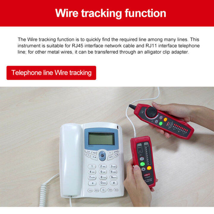 uni-t-ut683kit-lan-เครื่องทดสอบเครือข่าย-wire-tracer-สาย-tracker-rj45-rj11สายโทรศัพท์-finder-repairing-เครื่องมือเครือข่าย