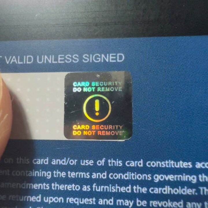 Credit and Debit Card CVV Hologram Stickers Travel Security Seal 6 pcs