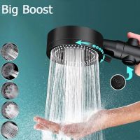 5 Modes Shower Head Adjustable High Pressure Water Saving Pressurized Showerheads One-Key Stop Spray Nozzle Bathroom Accessories Showerheads