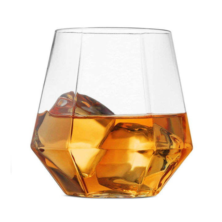 baoda-hexagonal-cup-360ml-แก้วไวน์งานแต่งงาน-dricated-transparent-cocktail-glass