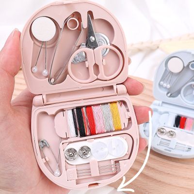 ▩❈ Mini Portable Sewing Kit Cute Bulk Needle and Thread Tweezers Scissors Snaps Set Knitting Tools Household DIY Sewing Supplies