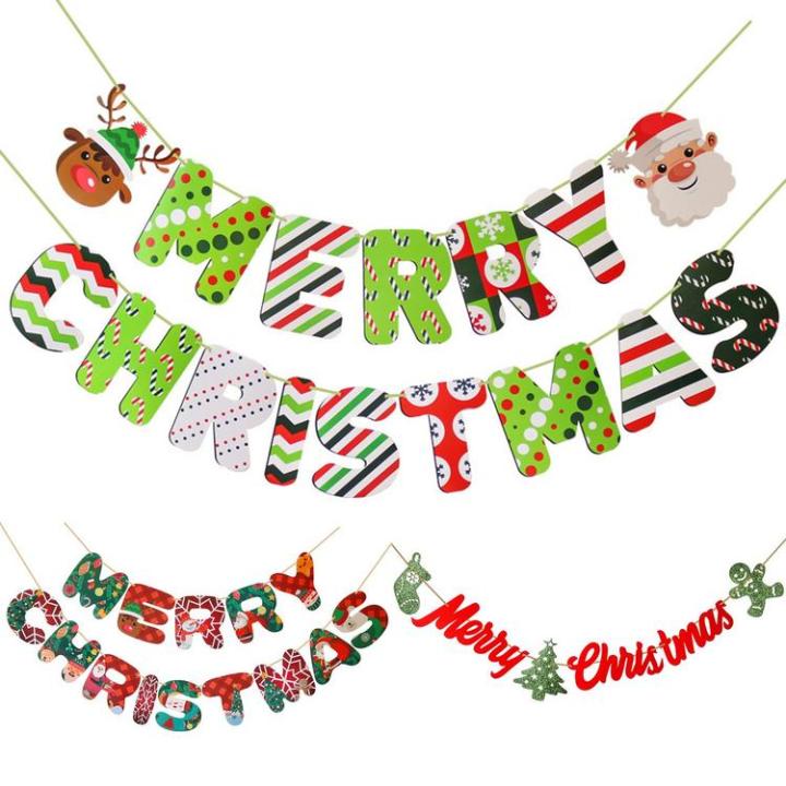 Merry Christmas Banner Christmas Party Decorations Christmas ...