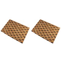 2X Bamboo Bath Mat Silicone Anti Slip Pads Roll Up Wooden Bath Mats Boho Bamboo Decor Shower Mats for Shower, Spa