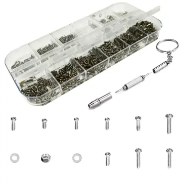 1000Pcs Micro Round Head Screw Bolt Small Glasses Screws Stainless Steel Tiny  Screws Nut Assortment Repair Tool For Spectacles
