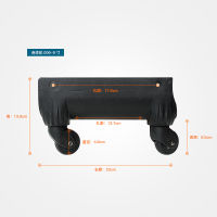 # กระเป๋าเดินทางกรณีรถเข็นล้ออเนกประสงค์มุมล้อผ้ากรณีล้อเงียบทนต่อการสึกหรอล้อเครื่องบินสองแถว 360 องศาการหมุน