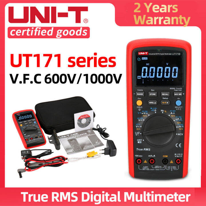 UNI-T UT171A UT171B UT171C Industrial True RMS Digital Multimeter AC DC ...