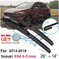 Car Wiper Blade Front Window Windshield Rubber Silicon Refill Wipers For Suzuki SX4 S-Cross 2013-2018 26 quot; 14 quot; Car Accessories