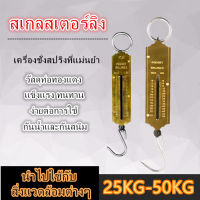 เครื่องชั่งแขวน 25kg/50kg เครื่องวัดความตึงสปริง ตะขอแขวนแบบพกพา เครื่องชั่งแบบแขวนเชิงกล สปริงชั่งของชำ