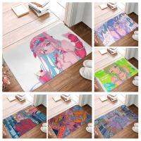 【CW】 Anti-slip Small Rug Shower Door Bedroom Entrance Room Mats anime abstract cartoon