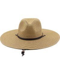 10.5CM Brim Big Straw Hat For Women Men Jazz Fedoras Cooling Sun Hats Summer Breathable Elegant Ladies Party Hat Wholesale