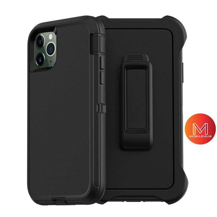 iPhone 11 Pro Max OtterBox Defender Shockproof Case (Black) with FREE