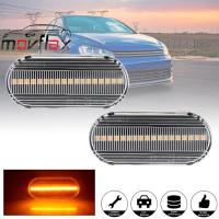 MovFlax 2Pcs Led แบบไดนามิกเลี้ยวสัญญาณไฟด้านข้างลำดับ Blinker สำหรับ Volkswagen วีดับบลิวโบราพอดีสำหรับ3 4สำหรับ Passat 3BG Fit สำหรับ Polo SB6