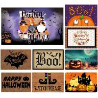 Halloween Decoration Welcome Entrance Doormat Home Design Horror Witch Indoor Kitchen Floor Mat Non-Slip Bathroom Mat Carpet