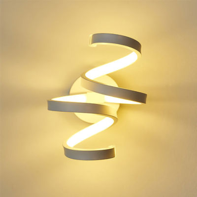 Modern Spiral LED Wall Light Wall Mounted Light Home Bedside Aisle Lighting Bedroom Living Room Stairs Decorative Art Lamp