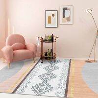 Morandi Color Nordic Style Living Room Car Household Modern MLXlXxl Ready Stock Kar !!3D Car Floor MatTatami CarKarToto Rug Water Proof Soft Velvet Bedroom