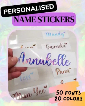 120Pcs Name Stickers Customized Sticker Variety Cartoons