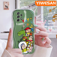 YIWESAN เคสปลอกสำหรับ Samsung Galaxy A72 4G A72 5G เคส A71การ์ตูนทอยสตอรี่ขอบคลื่นโปร่งใสเนื้อครีมเคสมือถือซิลิโคนนิ่มใหม่ป้องกันเลนส์กล้องเคสใสกันกระแทก