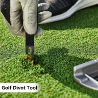 THY06 สังกะสีอัลลอยด์ เครื่องมือซ่อม Divot กอล์ฟ การบำรุงรักษาสนามหญ้า ออกแบบตามหลักสรีรศาสตร์ ส้อมสีเขียวกอล์ฟ แบบพกพาได้ แข็งแรงทนทาน ซ่อมกอล์ฟ