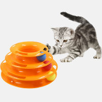 ?พร้อมส่ง? ของเล่นน้องแมว รางบอลทาวเวอร์ 3 ชั้น Cat Toy Amusement Shelf Play Station Three Levels Tower Tracks