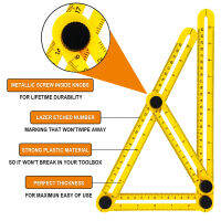 เครื่องมือแม่แบบมืออาชีพไม้บรรทัดมุมวัดไม้โปรแทรกเตอร์กิจกรรมไม้บรรทัดสี่พับพร้อมเครื่องมือวัดขนาดนิ้วเมตริก