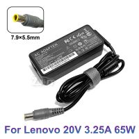 ♨☈60x20 V 3.25A 65W 7.9X5.5Mm AC ที่ชาร์จอะแดปเตอร์สำหรับไฟฟ้าแล็ปท็อป X201 Lenovo X220 X230 E430C B490 B590 V580 Sl410 Sl510 Sl510K T510I