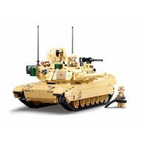 Suban สงครามโลกครั้งที่สองใหม่2 USA Abrams M1A2รถถังประจัญบานบล็อกสร้างรถม้าศึกกองทัพคลาสสิกอุปกรณ์เสริม Kids Toys