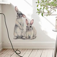 Removable Rabbit Wall Sticker Nursery Room Home Window Decor Modern Animal Art