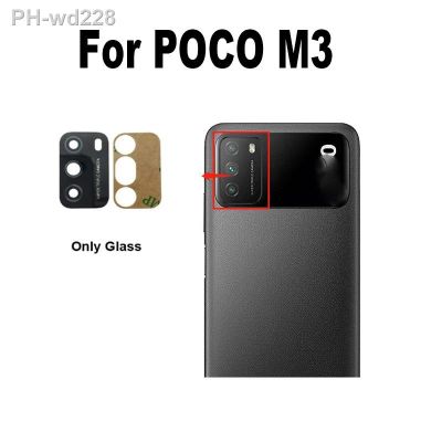 Original New For Xiaomi POCO M3 Back Camera Glass Rear Lens With Glue Sticker Adhesive M2010J19CG M2010J19CI
