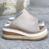 2022 New Wedge Slippers Women Shoes Summer Peep Toe Sandals Fashion Platform Slippers Outdoor Casual Flip Flops Large Size 35 43