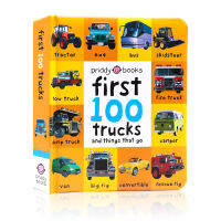 First 100 trucks English original picture book transportation enlightenment cognition 100 word series childrens truck, car and other transportation cognition cardboard picture book parent-child early education English reading materials