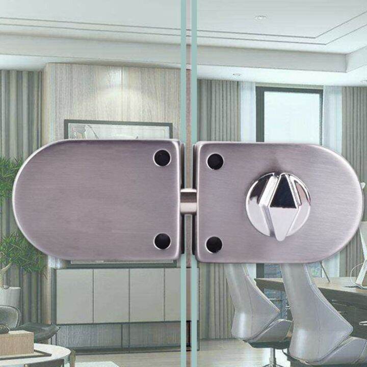 Free Opening Stainless Steel Glass Door Latches Lock Bolt Without