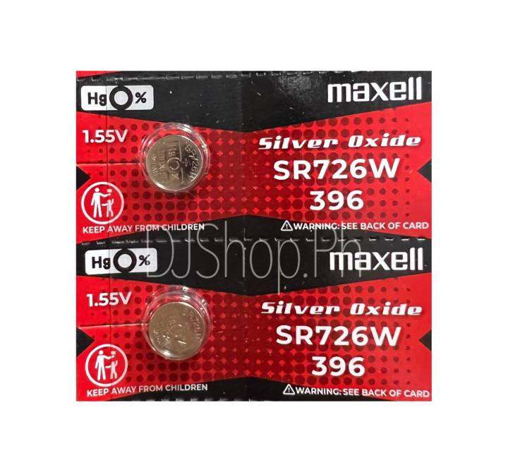 2pieces SR726W 396 SR59 SR726Original Maxell Battery Silver Oxide Watch ...