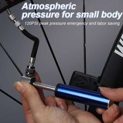 Light And Portable Bike Air Pump Small Size Pull Handle Mountain Road Bike Air Pump Aluminum Alloy Bicycle Tire Air Inflator