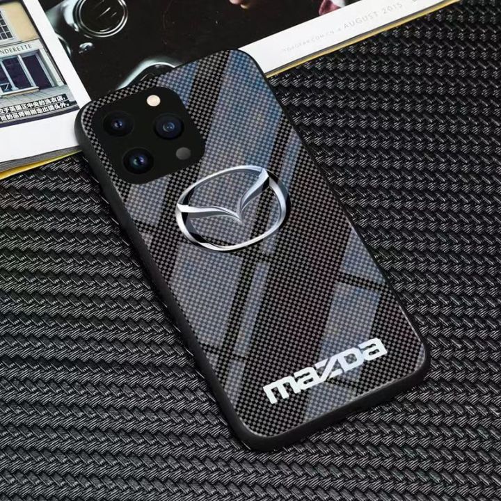 เคสสำหรับไอโฟนโทรศัพท์กันกระแทก-mazda-14-pro-plus-pro-max-13-12-11-กระจกป้องกัน