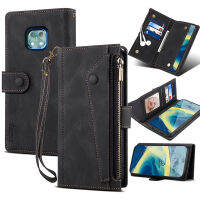 เคสสมาร์ทโฟนกระเป๋าแบบพับได้มีซิปพร้อมเชือก G20 G10 C20 C10เคสสำหรับ Nokia หนังสุดหรูมี XR20