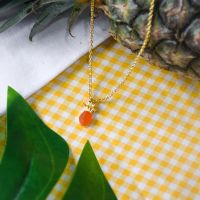 เครื่องประดับ Rock Me Jewelry รุ่น Pineapple Pendant สร้อยคอ ทองเหลือง ประดับพลอย