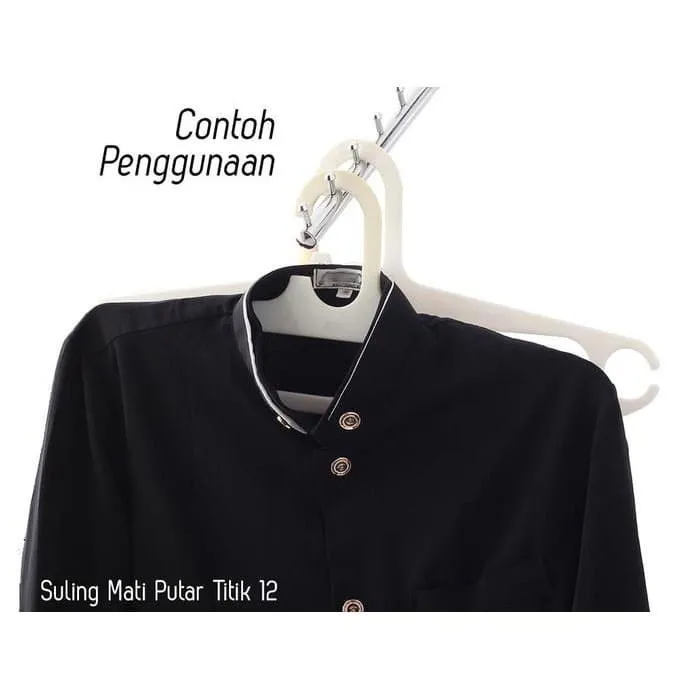 Hanger Suling Gantungan Baju Dinding 12 Titik Lurus Display Lazada