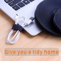 ][[ 5M Hook Loop Cable Ties Reusable Fastening Tape Straps Cable Management Ties Cable Straps Adjustable Cord Ties Cord Organizer