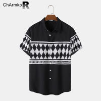 Medussa ChArmkpR เสื้อแขนสั้นผู้ชาย,เสื้อรูปแบบอาร์ไจ