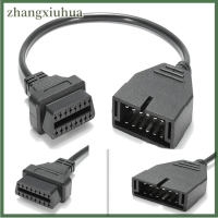 Zhangxiuhua GM 12 Pin To OBDI OBDII อะแดปเตอร์เชื่อมต่อ16ขาสายเคเบิลเครื่องมือตรวจสอบมอเตอร์รถยนต์