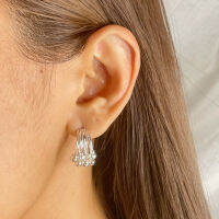 Sterling silver rings ear hoops | Rings and beads | Ball hoops | Galaxy ear hoops | Statement hoops | Silver ear hoops | E933