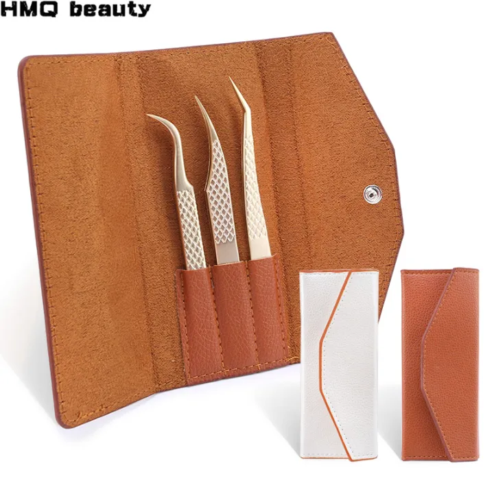 Tweezers Storage Leather Bag Storage Box False Eyelash Extension Tool
