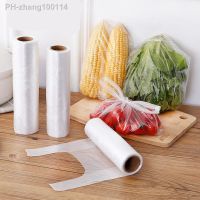 100pcs/set Transparent Freezer Bags Disposable Thickened Food Storage Fresh Bag Kitchen Food Cling Film Refrigerator Fruits