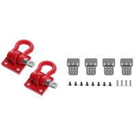 2 Set RC Car Part: 1 Set Climbing Trailer Tow Hook Hooks Buckle &amp; 1 Set Adjustable Shock Absorber Bracket Extender Seat