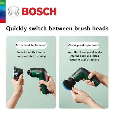 Bosch แปรงทำความสะอาดไฟฟ้าไร้สายแปรงอเนกประสงค์3.6 V ชาร์จ USB เครื่องมือขัดล้างปากกามาร์คเกอร์สีขาวในบ้านทำความสะอาดเตาครัว