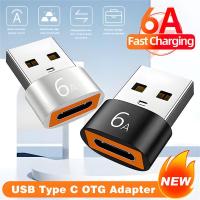 6A OTG Connecter Type C Female To USB A Male Charger Adapter For Macbook USB C Converter Transfer Adaptor For Xiaomi For Oneplus