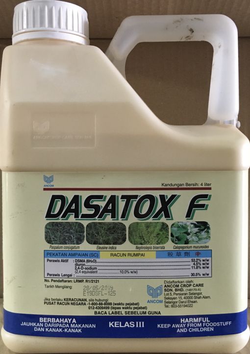 Racun Rumput Ancom Dasatox 4l Msma Diuron And Sodium Rumput Sambau