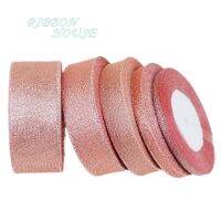 (25 yards/roll) Flesh Pink Metallic Glitter Ribbon Colorful gift package ribbons wholesale